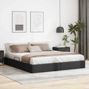 vidaXL Tárolós Ágy tárolóval Fekete 183 x 213 cm Műbőr