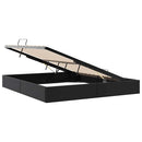 vidaXL Tárolós Ágy tárolóval Fekete 183 x 213 cm Műbőr