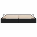 vidaXL Tárolós Ágy tárolóval Fekete 183 x 213 cm Műbőr