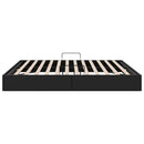 vidaXL Tárolós Ágy tárolóval Fekete 183 x 213 cm Műbőr