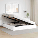 vidaXL Tárolós Ágy tárolóval Tiszta Fehér 183 x 213 cm Műbőr