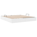 vidaXL Tárolós Ágy tárolóval Tiszta Fehér 183 x 213 cm Műbőr