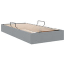 vidaXL Tárolós Ágy fejtámlával Világosszürke 90 x 190 cm szövet