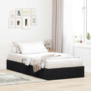 vidaXL Tárolós Ágy fejtámlával tárolóval Fekete 90 x 190 cm Bársony