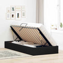 vidaXL Tárolós Ágy fejtámlával tárolóval Fekete 90 x 190 cm Bársony