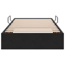 vidaXL Tárolós Ágy fejtámlával tárolóval Fekete 90 x 190 cm Bársony