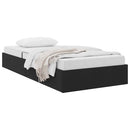 vidaXL Tárolós Ágy fejtámlával tárolóval Fekete 90 x 190 cm Bársony