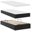 vidaXL Ágy tárolóval és matraccal matracmal Fekete 90 x 200 cm Műbőr