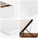 vidaXL Ágy tárolóval és matraccal matracmal Fehér 120 x 200 cm Műbőr