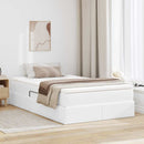 vidaXL Ágy tárolóval és matraccal matracmal Fehér 120 x 200 cm Műbőr