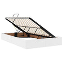 vidaXL Ágy tárolóval és matraccal matracmal Fehér 120 x 200 cm Műbőr
