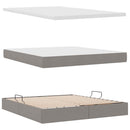 vidaXL Ágy tárolóval és matraccal Tópszínű 180 x 200 cm Poliészter