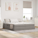 vidaXL Ágy tárolóval és matraccal Tópszínű 180 x 200 cm Poliészter