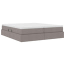 vidaXL Ágy tárolóval és matraccal Tópszínű 200 x 200 cm Poliészter
