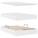 vidaXL Ágy tárolóval és matraccal Tiszta Fehér 120 x 200 cm Műbőr