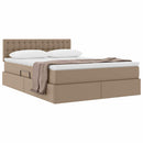 vidaXL Ágy tárolóval és matraccal matracmal Kávé 140 x 190 cm Műbőr
