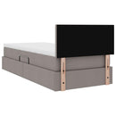 vidaXL Ágy tárolóval és matraccal Tópszínű 90 x 190 cm Bársony