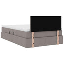 vidaXL Ágy tárolóval és matraccal Tópszínű 120 x 200 cm Faanyag