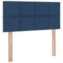 vidaXL Ágy tárolóval és matraccal fejtámlával Kék 90 x 190 cm Bársony