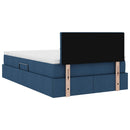 vidaXL Ágy tárolóval és matraccal matracmal Kék 120 x 190 cm Faanyag