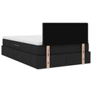 vidaXL Ágy tárolóval és matraccal Fekete 120 x 200 cm Faanyag