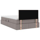 vidaXL Ágy tárolóval és matraccal Tópszínű 120 x 200 cm Faanyag