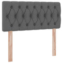 vidaXL Ágy tárolóval és matraccal Sötétszürke 90 x 200 cm Faanyag