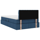 vidaXL Ágy tárolóval és matraccal matracmal Kék 120 x 190 cm Faanyag