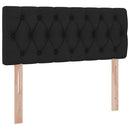 vidaXL Ágy tárolóval és matraccal Fekete 120 x 200 cm Faanyag