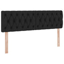 vidaXL Ágy tárolóval és matraccal Fekete 140 x 190 cm Faanyag