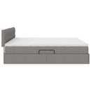 vidaXL Ágy tárolóval és matraccal Tópszínű 160 x 200 cm Faanyag