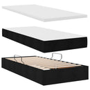 vidaXL Ágy tárolóval és matraccal matracmal Fekete 90 x 190 cm Faanyag