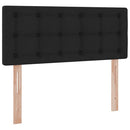 vidaXL Ágy tárolóval és matraccal Fekete 120 x 190 cm Faanyag