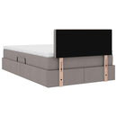 vidaXL Ágy tárolóval és matraccal Tópszínű 120 x 190 cm Bársony