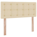 vidaXL Ágy tárolóval és matraccal matracmal Krém 120 x 190 cm Faanyag