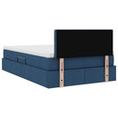 vidaXL Ágy tárolóval és matraccal matracmal Kék 120 x 190 cm Faanyag