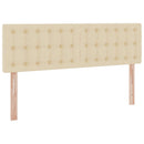 vidaXL Ágy tárolóval és matraccal matracmal Krém 140 x 190 cm Faanyag