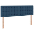 vidaXL Ágy tárolóval és matraccal fejtámlával Kék 140 x 200 cm Bársony