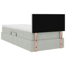 vidaXL Tárolós Ágy matracmal Világosszürke 90 x 200 cm Bársony