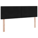 vidaXL Tárolós Ágy matracmal fejtámlával Fekete 140 x 200 cm Bársony