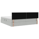 vidaXL Tárolós Ágy matracmal Világosszürke 200 x 200 cm Bársony