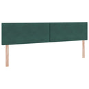 vidaXL Tárolós Ágy fejtámlával Sötétzöld 200 x 200 cm Bársony