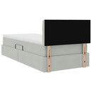 vidaXL Tárolós Ágy matracmal Világosszürke 90 x 190 cm Bársony