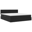 vidaXL Tárolós Ágy matracmal fejtámlával Fekete 180 x 200 cm Bársony