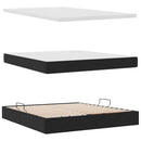 vidaXL Tárolós Ágy matracmal fejtámlával Fekete 180 x 200 cm Bársony