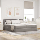 vidaXL Tárolós Ágy matracmal fejtámlával Tópszínű 180 x 200 cm Műbőr