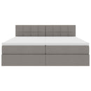 vidaXL Tárolós Ágy matracmal fejtámlával Tópszínű 180 x 200 cm Műbőr