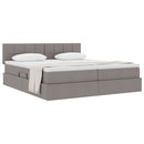 vidaXL Tárolós Ágy matracmal fejtámlával Tópszínű 180 x 200 cm Műbőr