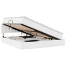 vidaXL Ágy tárolóval és LED lámpával Tiszta Fehér 180 x 200 cm Műbőr