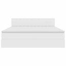 vidaXL Ágy tárolóval és LED lámpával Tiszta Fehér 180 x 200 cm Műbőr